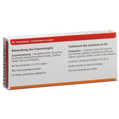 Maltofer chewable tablets 100 mg 30 pcs - PrimeCare Global