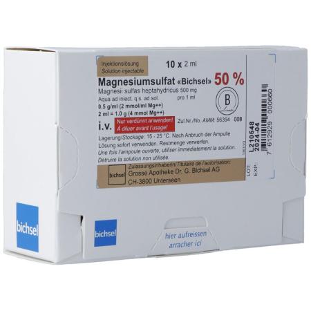 Magnesium sulfate Bichsel Inj L&ouml;s 50% 2ml amp 10 pcs - PrimeCare Global
