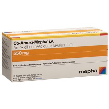 Co-Amoxi-Mepha Trockensub 550 mg Durchstf 10 pcs - PrimeCare Global