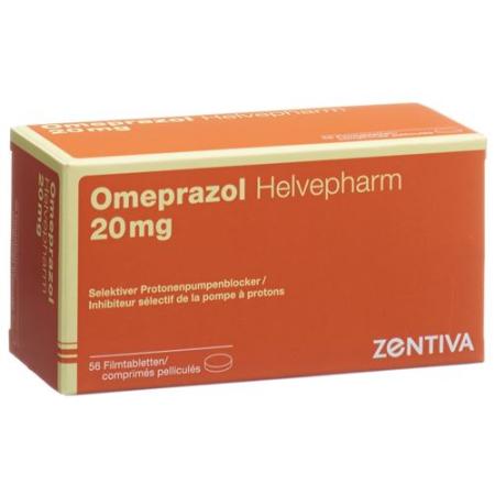 Omeprazol Helvepharm Filmtabl 20 mg 56 pcs - PrimeCare Global