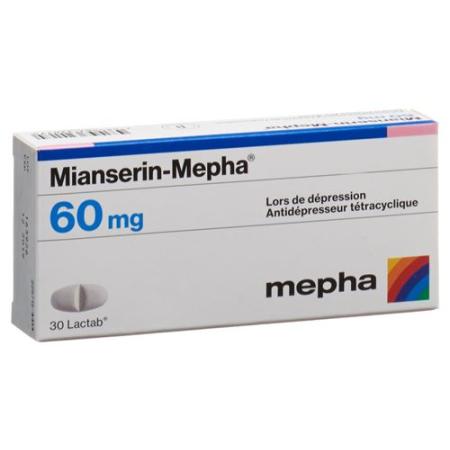 Mianserin-Mepha Lactab 60 mg 100 pcs - PrimeCare Global
