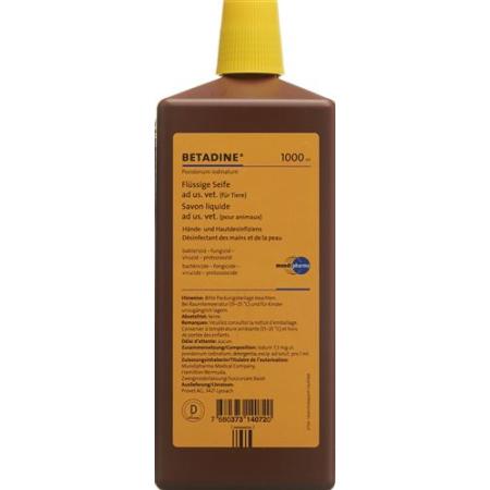 Betadine soap liq ad usum veterinarium Fl 1000 ml - PrimeCare Global
