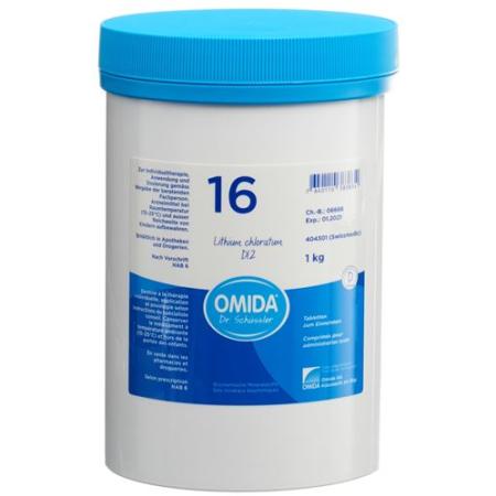 Omida Schuessler Nr16 Lithium chloratum Tabl D 12 Ds 1000 g - PrimeCare Global