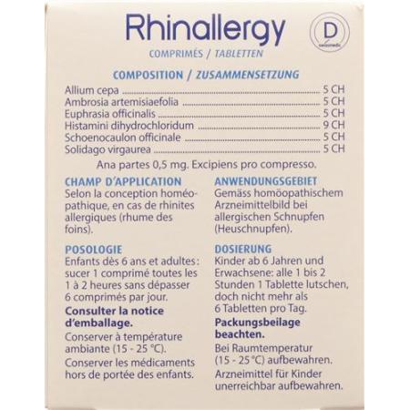 Rhinallergy Tabl 60 pcs - PrimeCare Global