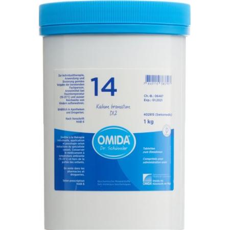 Omida Schuessler Nr14 potassium bromatum Tabl D 12 Ds 1000 g - PrimeCare Global