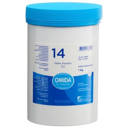 Omida Schuessler Nr14 potassium bromatum Tabl D 12 Ds 1000 g - PrimeCare Global