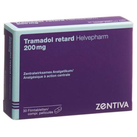 Tramadol retard Helvepharm Ret Filmtabl 200 mg 30 pieces - PrimeCare Global