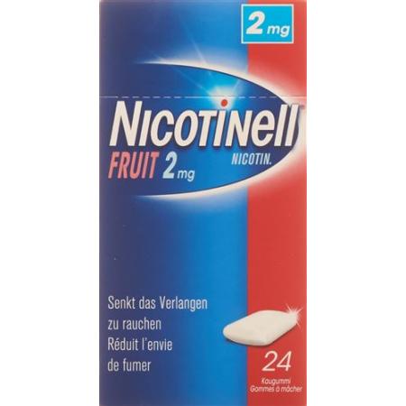Nicotinell Gum 2 mg fruit 24 pcs - PrimeCare Global
