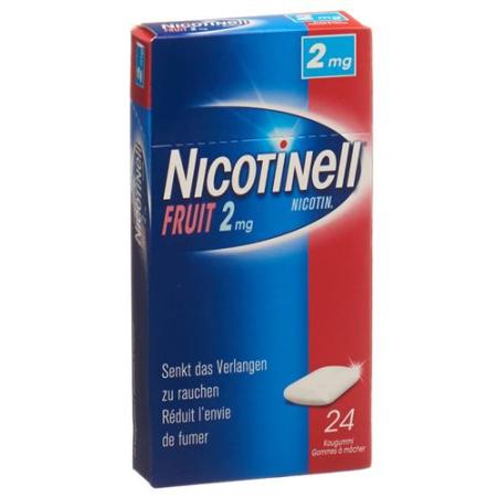 Nicotinell Gum 2 mg fruit 24 pcs - PrimeCare Global