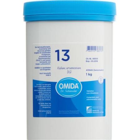 Omida Schuessler Nr13 potassium arsenicosum Tabl D 12 Ds 1000 g - PrimeCare Global
