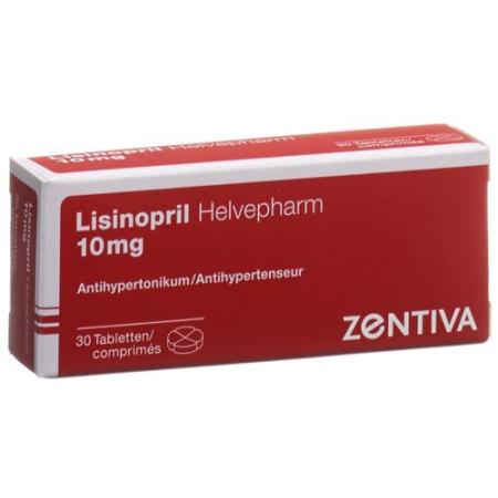 Lisinopril Helvepharm Tabl 10 mg 30 pcs - PrimeCare Global
