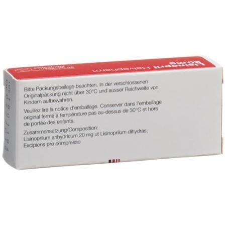 Lisinopril Helvepharm Tabl 20 mg 30 pcs - PrimeCare Global