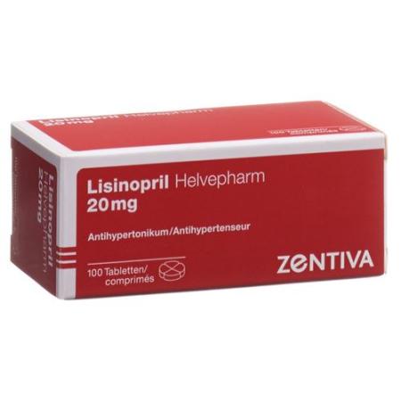 Lisinopril Helvepharm Tabl 20 mg 100 pcs - PrimeCare Global