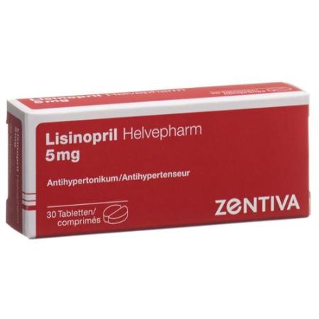 Lisinopril Helvepharm Tabl 5 mg 30 pcs - PrimeCare Global