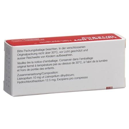 Lisinopril HCT Helvepharm Tabl 10/12.5 30 pcs - PrimeCare Global