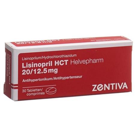 Lisinopril HCT Helvepharm Tabl 20/12.5 30 pcs - PrimeCare Global
