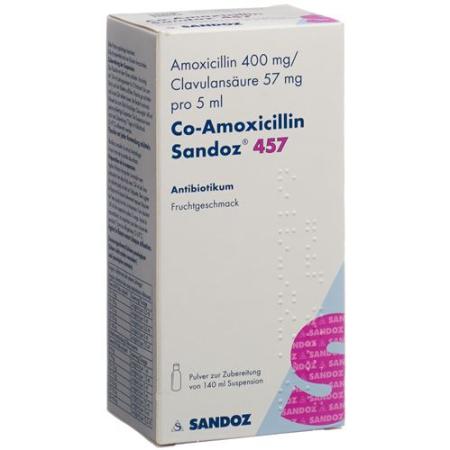 Co-Amoxicillin Sandoz Plv 457mg for Suspension Fl 140ml - PrimeCare Global
