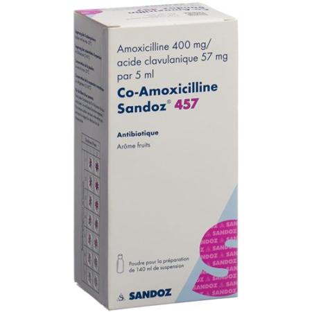 Co-Amoxicillin Sandoz Plv 457mg for Suspension Fl 140ml - PrimeCare Global