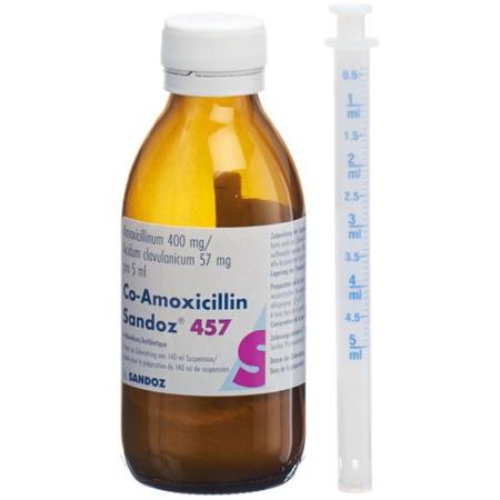 Co-Amoxicillin Sandoz Plv 457mg for Suspension Fl 140ml - PrimeCare Global