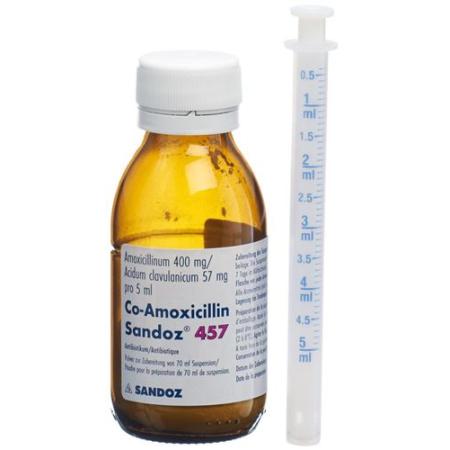 Co-Amoxicillin Sandoz Plv 457mg for Suspension Fl 70ml - PrimeCare Global