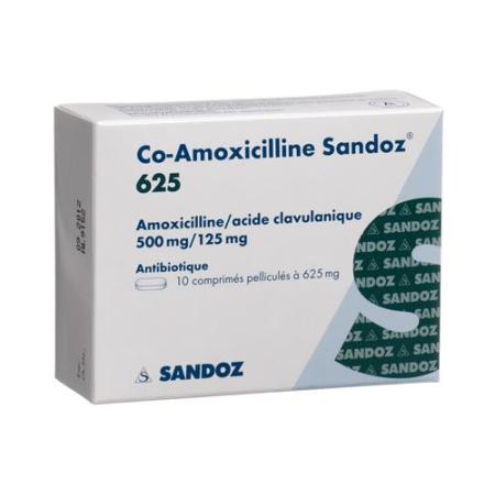 Co-Amoxicillin Sandoz Filmtablet 625 mg 10 pcs - PrimeCare Global