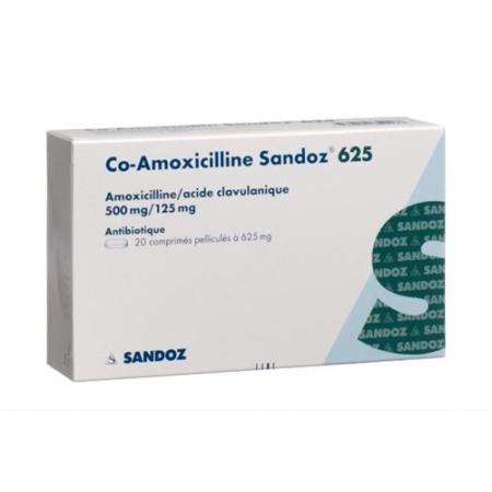 Co-Amoxicillin Sandoz Filmtabl 625 mg 20 pcs - PrimeCare Global