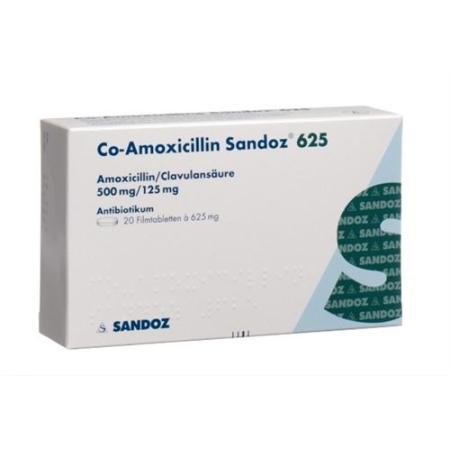 Co-Amoxicillin Sandoz Filmtabl 625 mg 20 pcs - PrimeCare Global