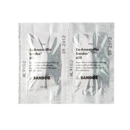 Co-Amoxicillin Sandoz Filmtabl 625 mg 20 pcs - PrimeCare Global