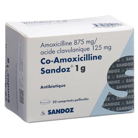 Co-Amoxicillin Sandoz film tablets 1 g 20 pcs - PrimeCare Global