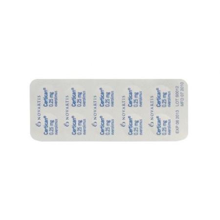 Certican Tabl 0.25 mg 6 x 10 pcs - PrimeCare Global