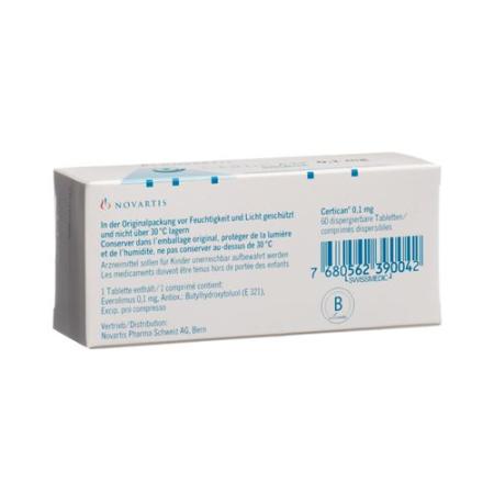Certican Disp Tabl 0.1 mg 6 x 10 pcs - PrimeCare Global