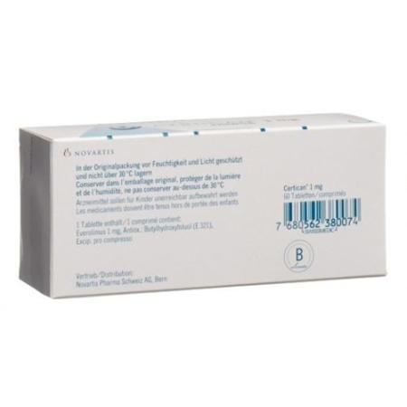 Certican Tabl 1 mg 6 x 10 pcs - PrimeCare Global