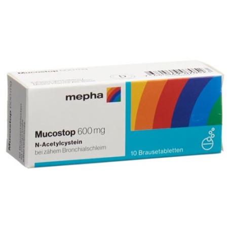 Mucostop Brausetable 600 mg 10 pcs - PrimeCare Global