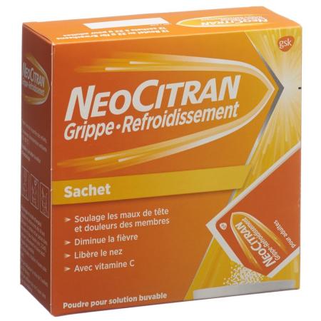 NeoCitran Flu / Cold for adults powder for oral solution 12 sachet - PrimeCare Global