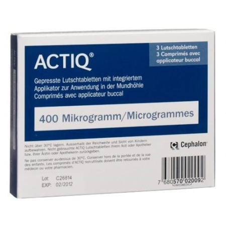 Actiq buccal tablets 400 mcg with integrated applicator 30 pcs - PrimeCare Global