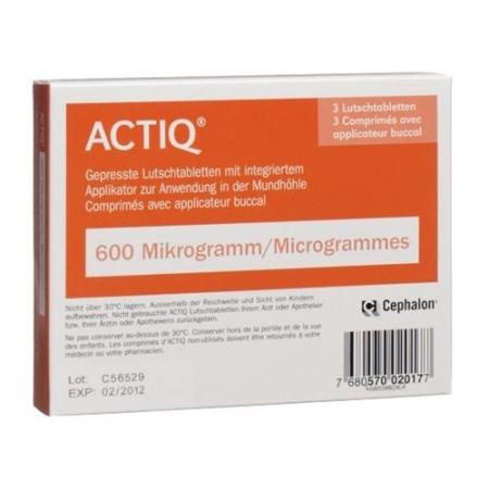 Actiq buccal tablets 600 mcg with integrated applicator 30 pcs - PrimeCare Global