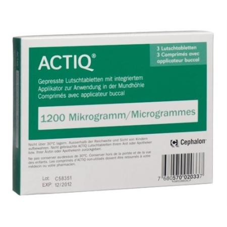Actiq Buccaltabletten 1200 mcg mit integriertem Applikator 30 St - PrimeCare Global