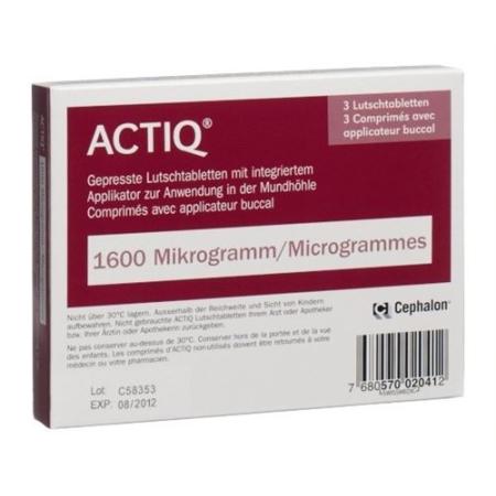 Actiq Buccaltabletten 1600 mcg mit integriertem Applikator 30 St - PrimeCare Global