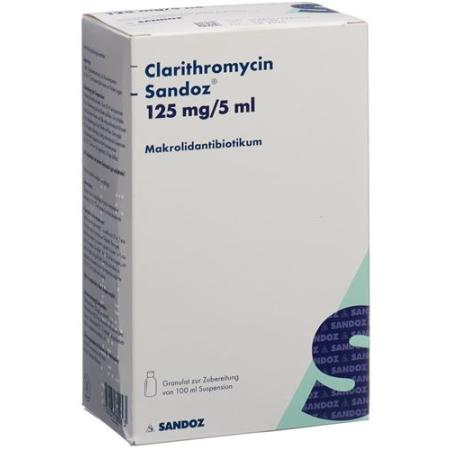 Clarithromycin Sandoz Gran 125 mg/5ml for the preparation of a suspension - PrimeCare Global