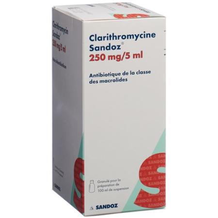 Clarithromycin Sandoz Gran 250 mg/5ml for the preparation of a suspension - PrimeCare Global