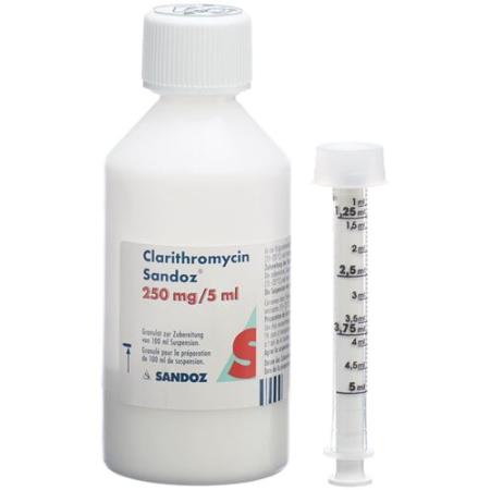 Clarithromycin Sandoz Gran 250 mg/5ml for the preparation of a suspension - PrimeCare Global
