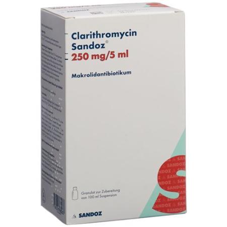 Clarithromycin Sandoz Gran 250 mg/5ml for the preparation of a suspension - PrimeCare Global