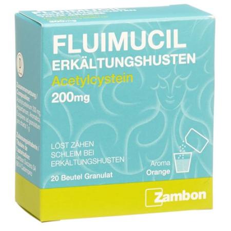 Fluimucil Cold Cough Gran 200 mg Btl 20 pcs - PrimeCare Global
