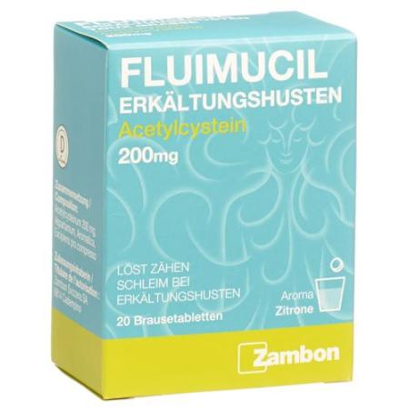 Fluimucil cold cough effervescent tablet 200 mg 20 pcs - PrimeCare Global