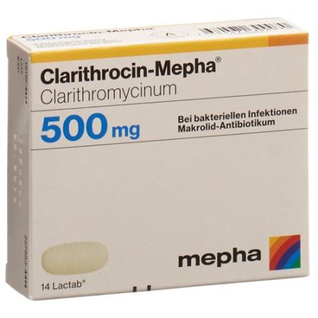 Clarithrocin Mepha 500 mg 14 Lactabs - PrimeCare Global