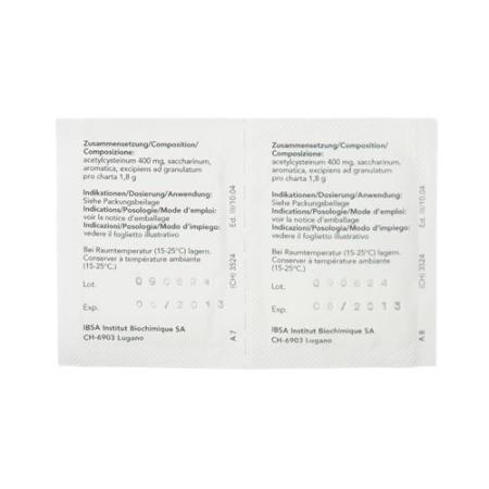Solmucol Gran 400 mg without sugar 90 bags 1.8 g - PrimeCare Global