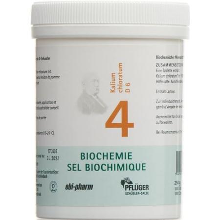 PFLUEGER SCH&Uuml;SSLER Nr4 Kalchlor Tabl D 6 250 g - PrimeCare Global