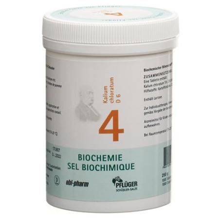 PFLUEGER SCH&Uuml;SSLER Nr4 Kalchlor Tabl D 6 250 g - PrimeCare Global