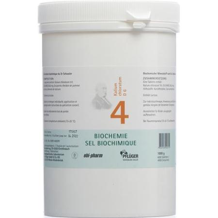 PFLUEGER SCH&Uuml;SSLER Nr4 Kalchlor Tabl D 6 1000 g - PrimeCare Global
