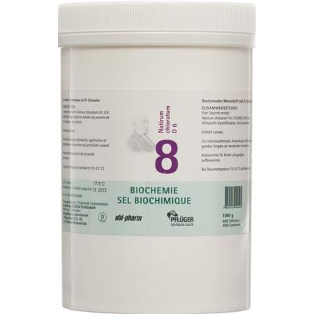 Pfluger Schuessler No. 8 sodium chloratum Tabl D 6 Ds 1000 g - PrimeCare Global